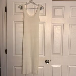Amazon The Drop White Rib Midi Dress XXS